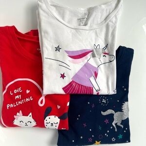 Girls size 7 long sleeve t-shirt bundle